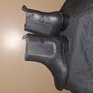 Black Leather Ankle Boots